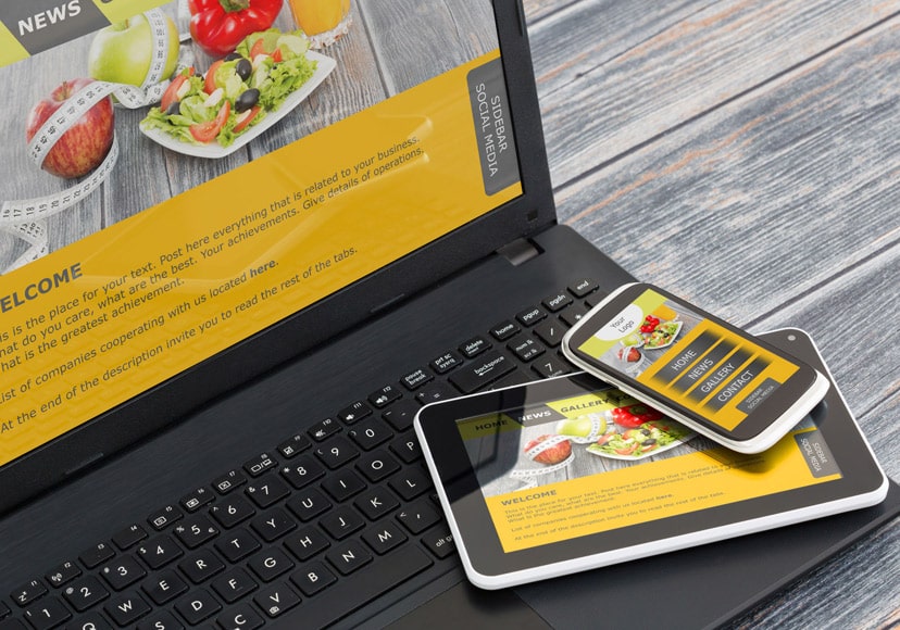 Responsive Web Design on Laptop and Mobile Devices