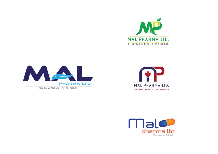 MAL Pharma Logo Design Options