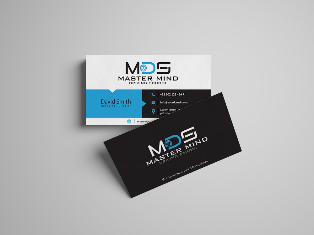 Mastermind Driving School Business Card Design